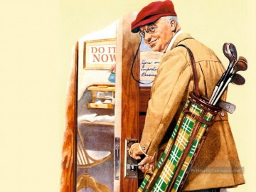 Norman Rockwell Painting - golf normando rockwell